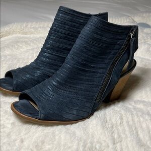 Paul Green Navy Cayanne Peep-Toe Bootie